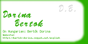 dorina bertok business card