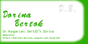 dorina bertok business card